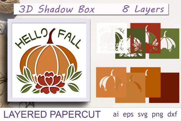 Bringing Autumn to Life with a 3D Pumpkin Layered Shadow Box SVG