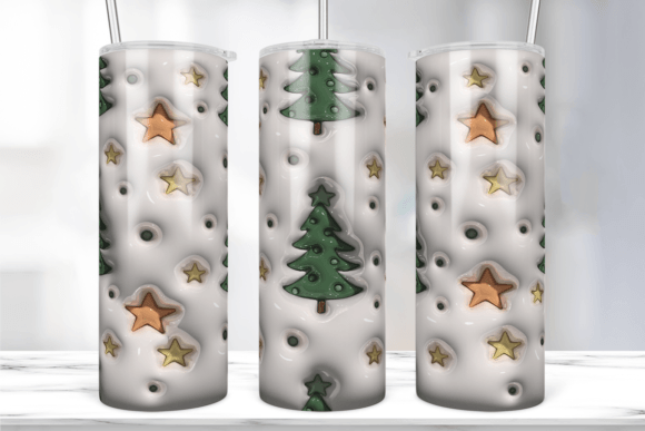 Bringing Holiday Cheer to Life with a Christmas Tree 3D Inflated Tumbler Wrap