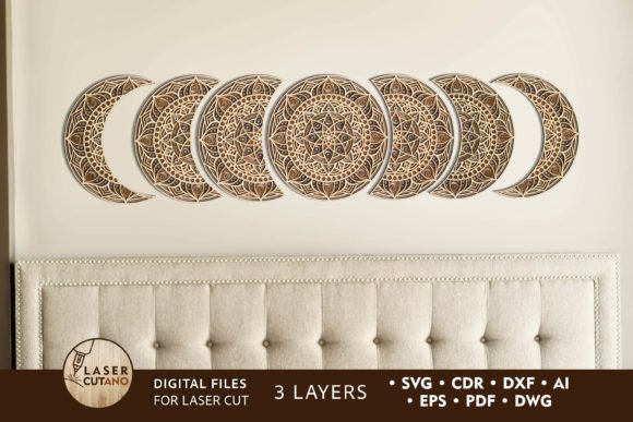 Bringing the Lunar Cycle to Life with 3D Multi-Layer Wall Art