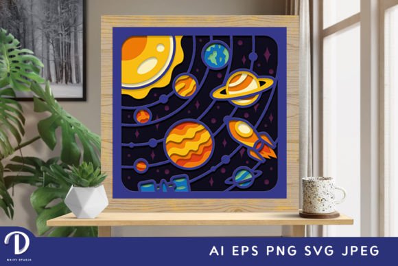 Crafting Depth: A Practical Look at the Solar System 3D Shadow Box Paper Cut