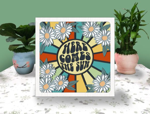 Crafting Light: Here Comes the Sun 3D Box Paper SVG