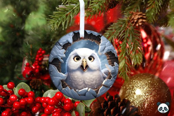Elevating Holiday Decor with the Snowy Owl 3D Christmas Ornament 1 Design