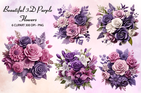 Evaluating 3D Purple Flower Clipart and Sublimation PNGs for Professional Craft Projects