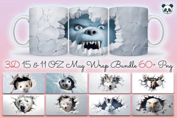 Evaluating the 3D Winter Animals Mug Wrap Bundle for Sublimation Projects