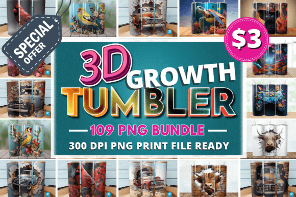 Evaluating The Growth 3D Tumbler Wrap PNG Bundle for Custom Drinkware Projects