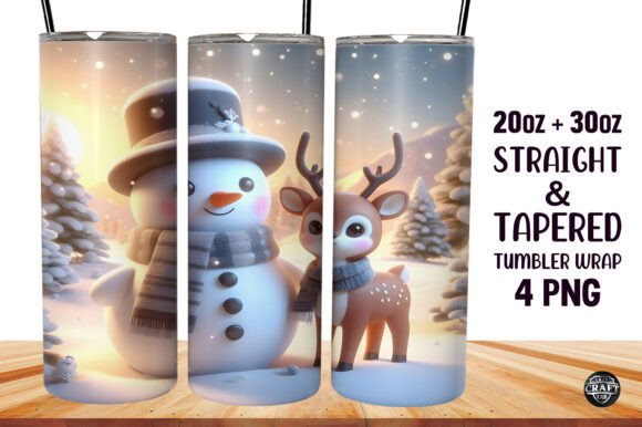 Integrating 3D Snowman and Deer Tumbler Christmas 20 Designs into Your Holiday Production Workflow
