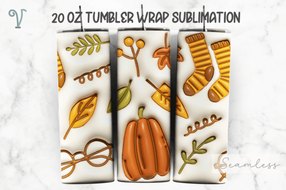 Mastering Sublimation with 3D Puffy Autumn Fall Season Tumbler Wrap Designs