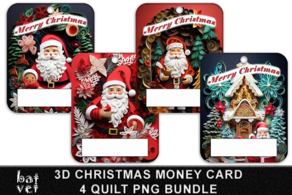 Mastering the 3D Christmas Quilt Money Card PNG Bundle for Professional Holiday Gifting