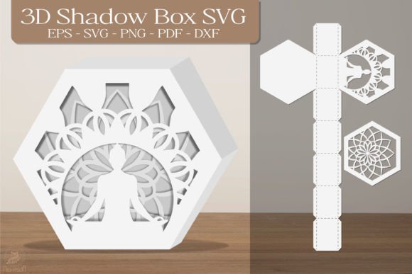 Namaste Mandala 3D Shadow Box SVG Guide