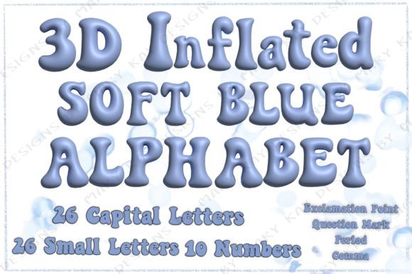 Unlocking Creative Potential with Soft Blue Inflated 3D Alphabet-Retro Graphics
