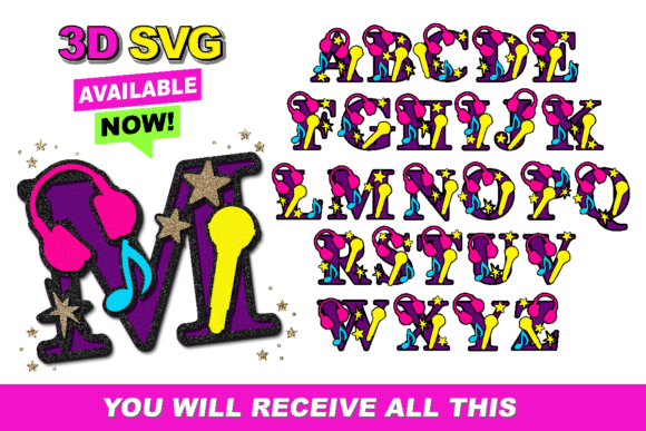 Unlocking Creativity with Alphabet 3D SVG Musical Designs